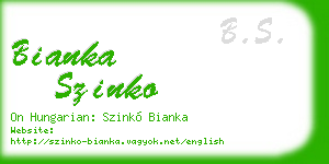 bianka szinko business card